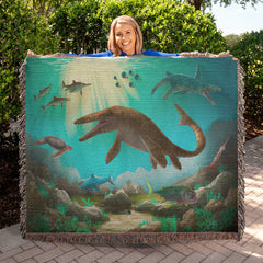 Prehistoric Predator Ocean Blanket