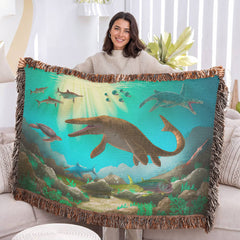Prehistoric Predator Ocean Blanket