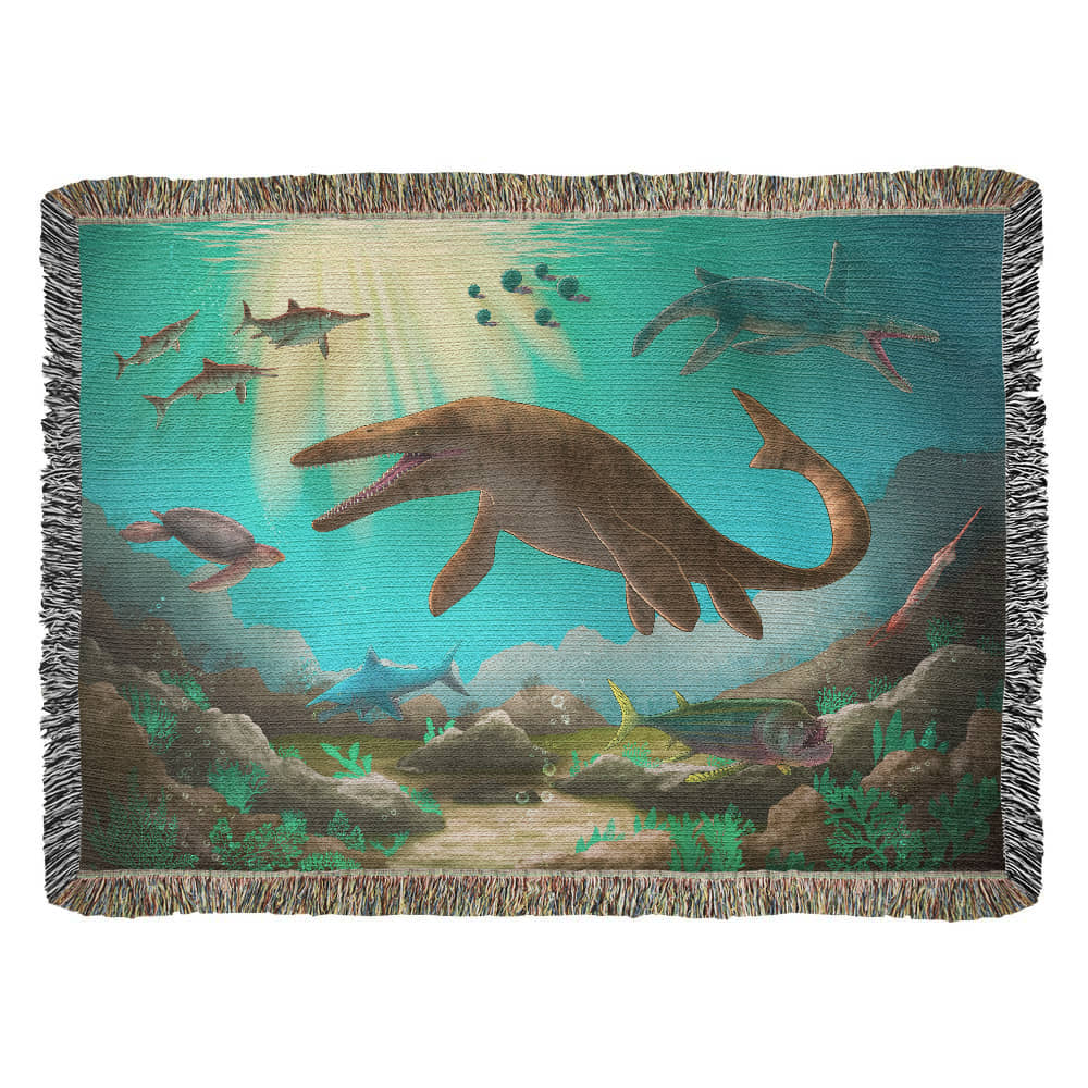 Prehistoric Predator Ocean Blanket